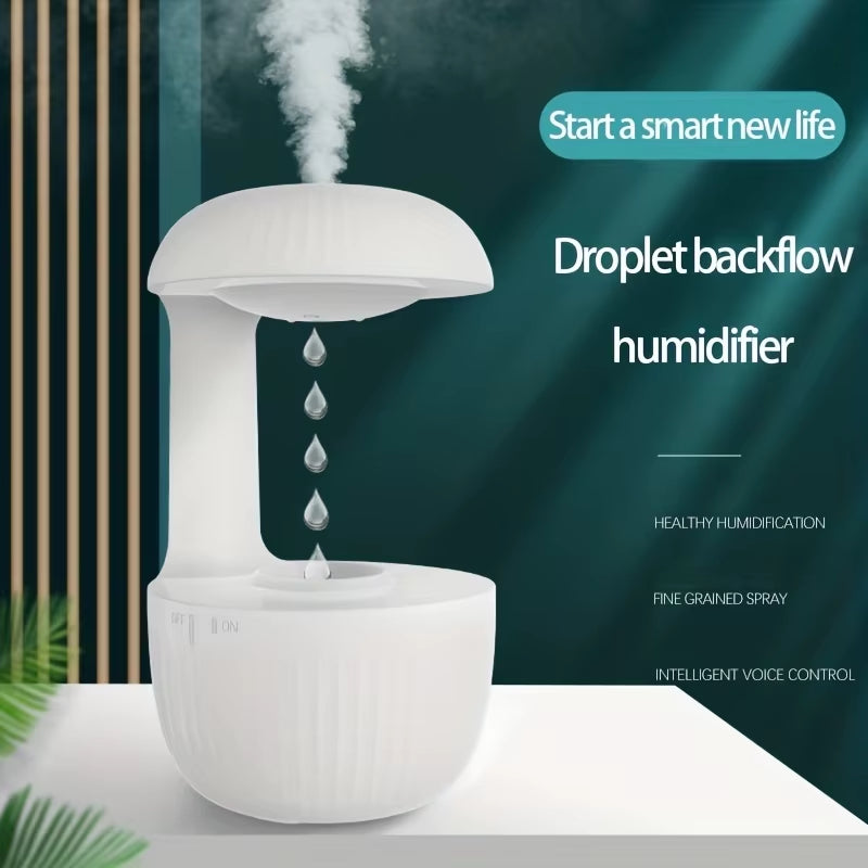 600Ml Weightless Water Droplet Air Humidifier USB Powered Desktop Office and Home Decor Creative Air Humidifier and Sprayer