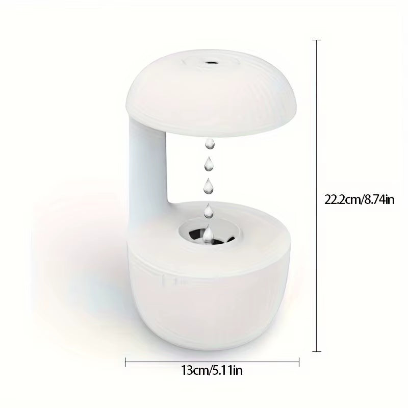 600Ml Weightless Water Droplet Air Humidifier USB Powered Desktop Office and Home Decor Creative Air Humidifier and Sprayer